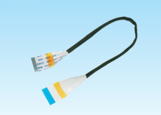 10 echada plana del cable de cinta de la flexión del Pin 160m m 0.5m m 1.0m m normal con el paño negro del ácido acético