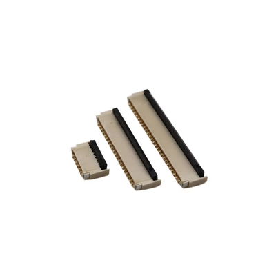 Conector FPC/FFC 0,5 mm paso de inserción delantera de bloqueo trasero altura del enchufe de fila blanda 1,0 mm 4/12/30/50P