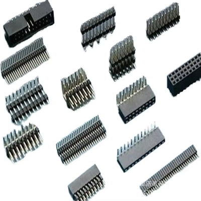 Cabecera de alfiler curvado de 90 grados del fabricante Cabecera femenina 1.0 ~ 1.27 ~ 2.54 Pitch Single Row Double Board Board Mezzanine Connectors