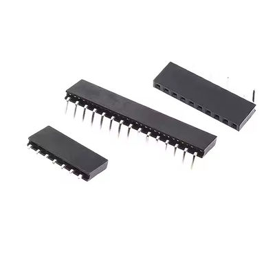 Una fila 2.0 doblada cabeza femenina de 90 grados horizontal de 2 mm placa electrónica a la placa conectores mezzanine 1 * 2P3P4P5P6P8P10P pines