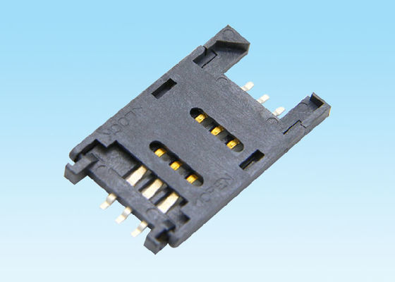 6 durabilidad del material plástico del conector de tarjeta del componente electrónico SIM del Pin LCP alta