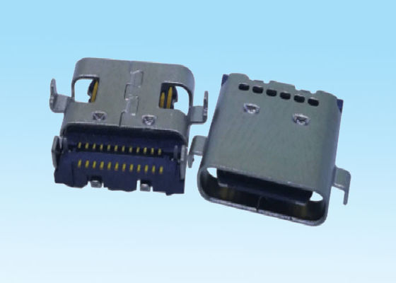 24 tipos grado del Pin USB del voltaje del conector 5.0V de C para el cable de alta velocidad de la carga por USB
